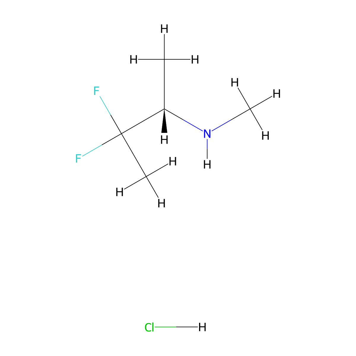 [(2S)-3,3-difluorobutan-2-yl](methyl)amine hydrochloride molecular structure, CAS 2994332-72-6
