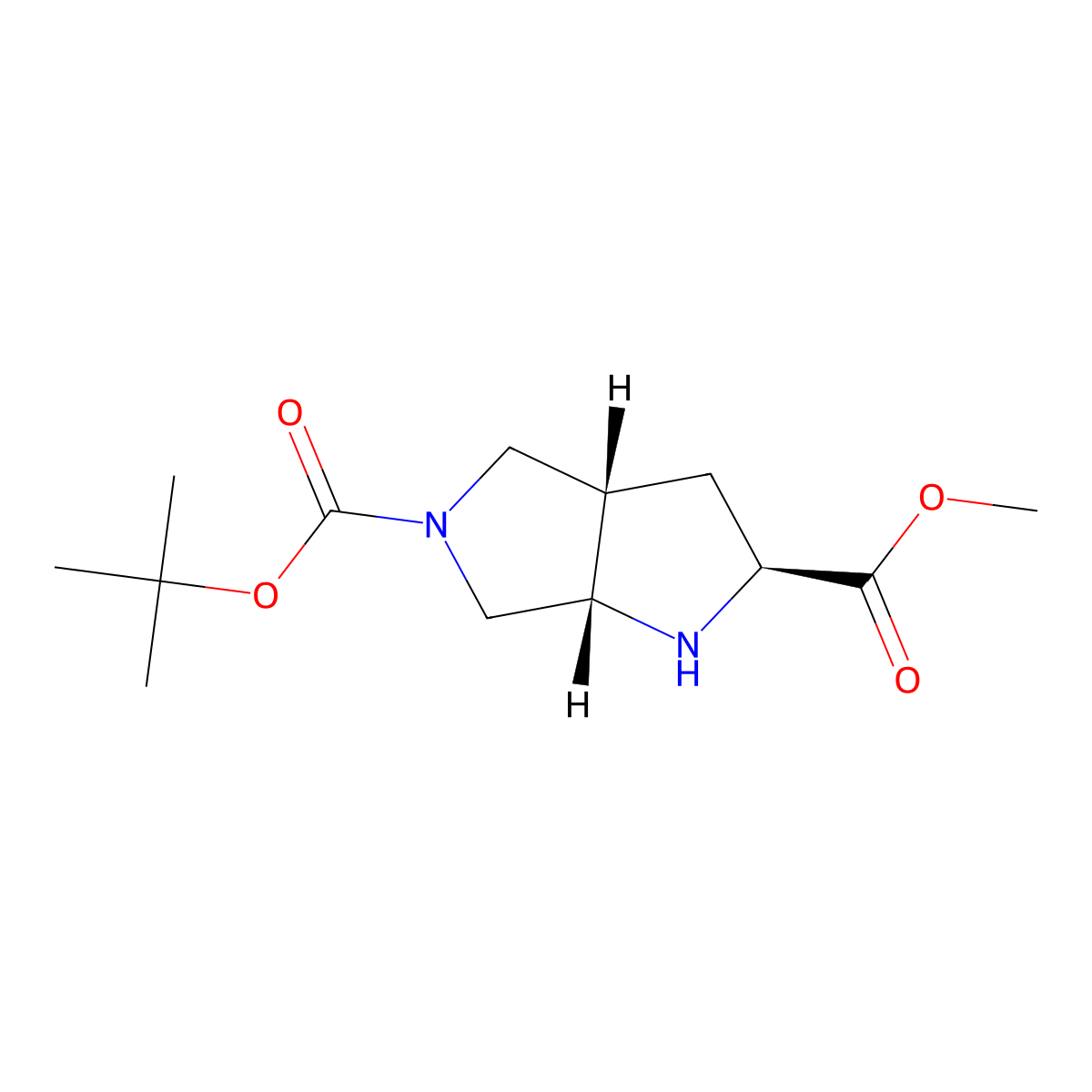rac-5-tert-butyl 2-methyl (2R,3aR,6aR)-octahydropyrrolo[2,3-c]pyrrole-2,5-dicarboxylate molecular structure, CAS 2994332-77-1