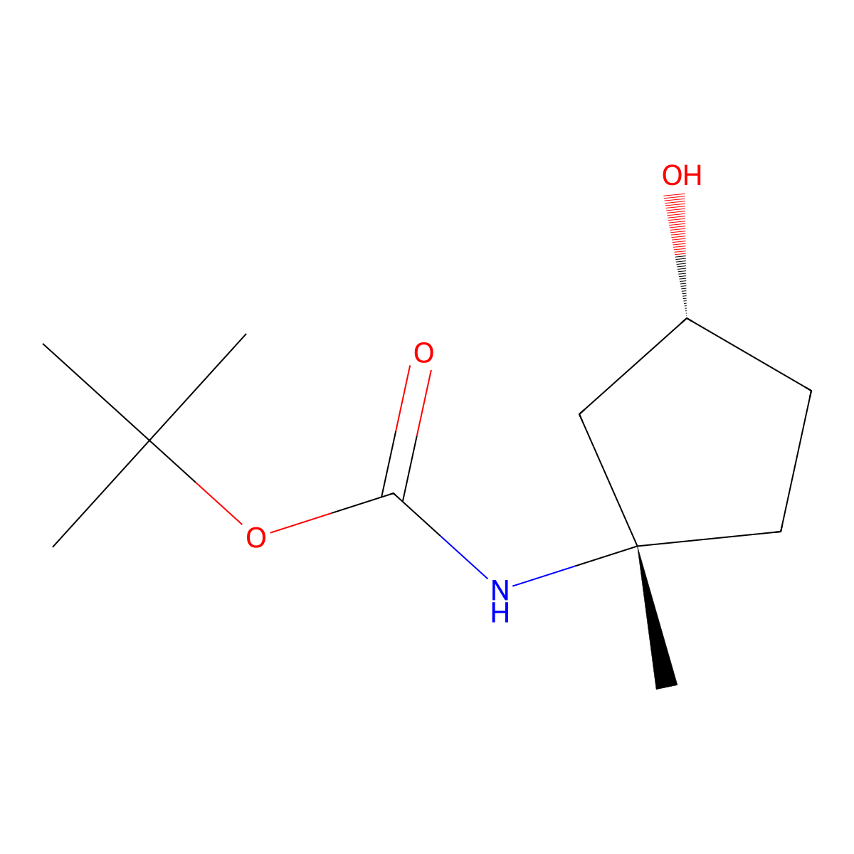 tert-butyl N-[(1S,3R)-3-hydroxy-1-methyl-cyclopentyl]carbamate molecular structure, CAS 2994333-71-8