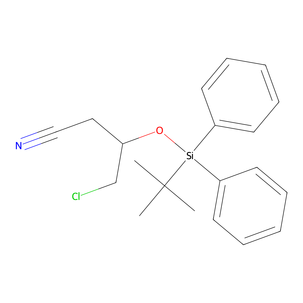 (S)-3-[(tert-Butyldiphenylsilyl)oxy]-4-chlorobutanenitrile molecular structure, CAS 2994334-64-2