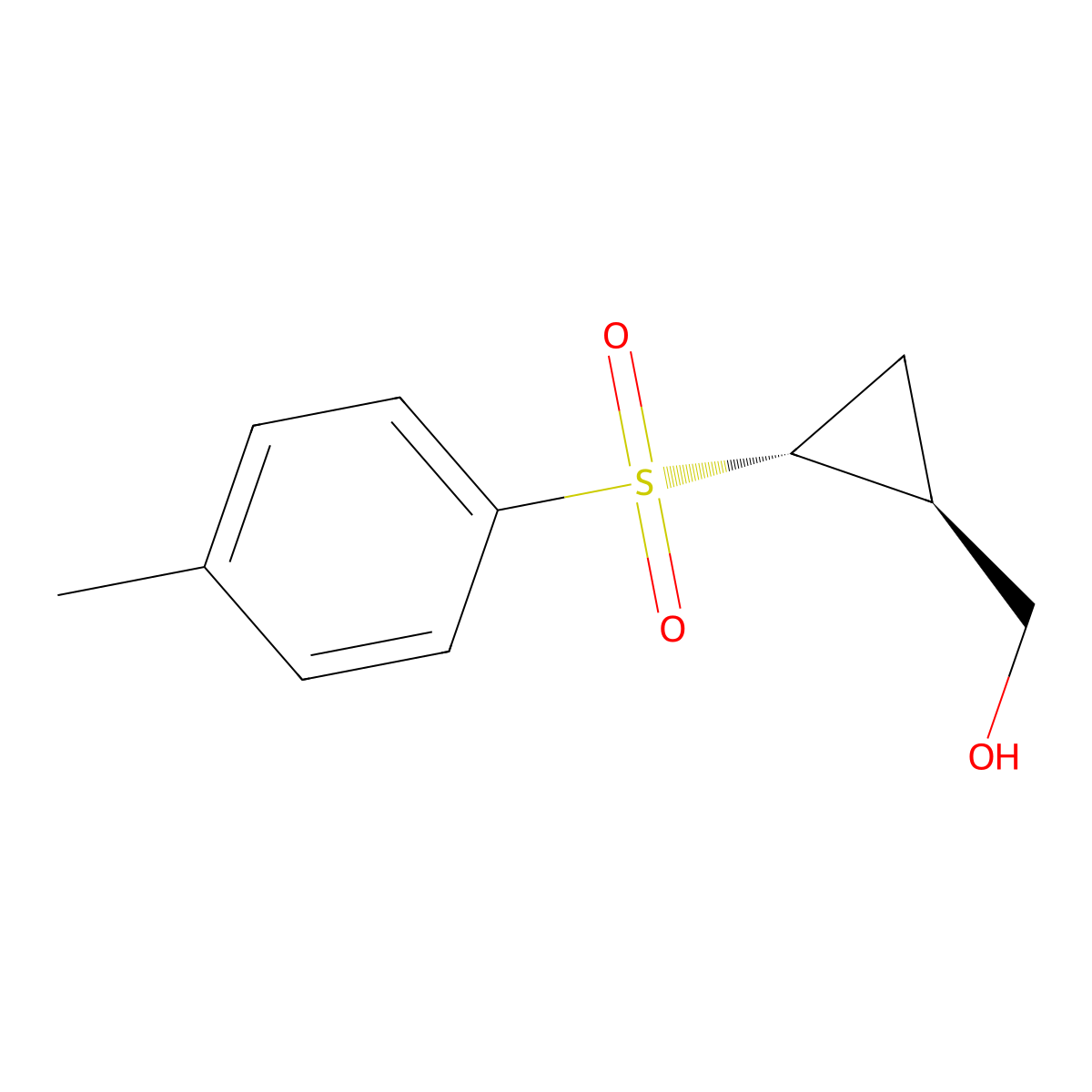 rac-[(1R,2S)-2-(4-methylbenzenesulfonyl)cyclopropyl]methanol molecular structure, CAS 2994335-30-5
