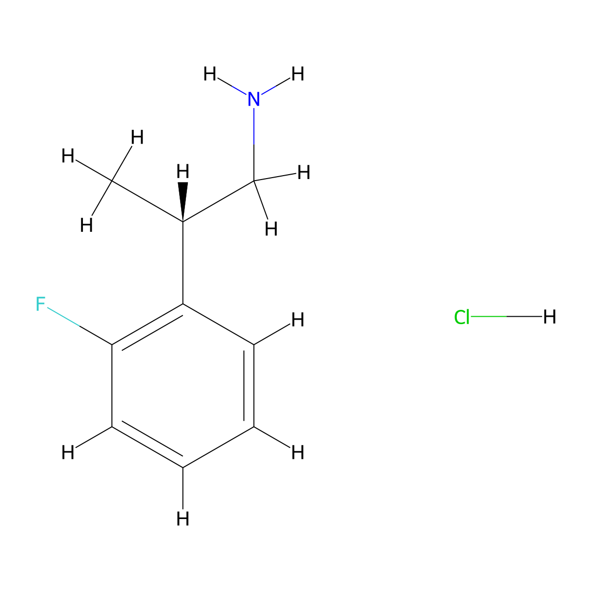 (2S)-2-(2-fluorophenyl)propan-1-amine hydrochloride molecular structure, CAS 2994335-69-0