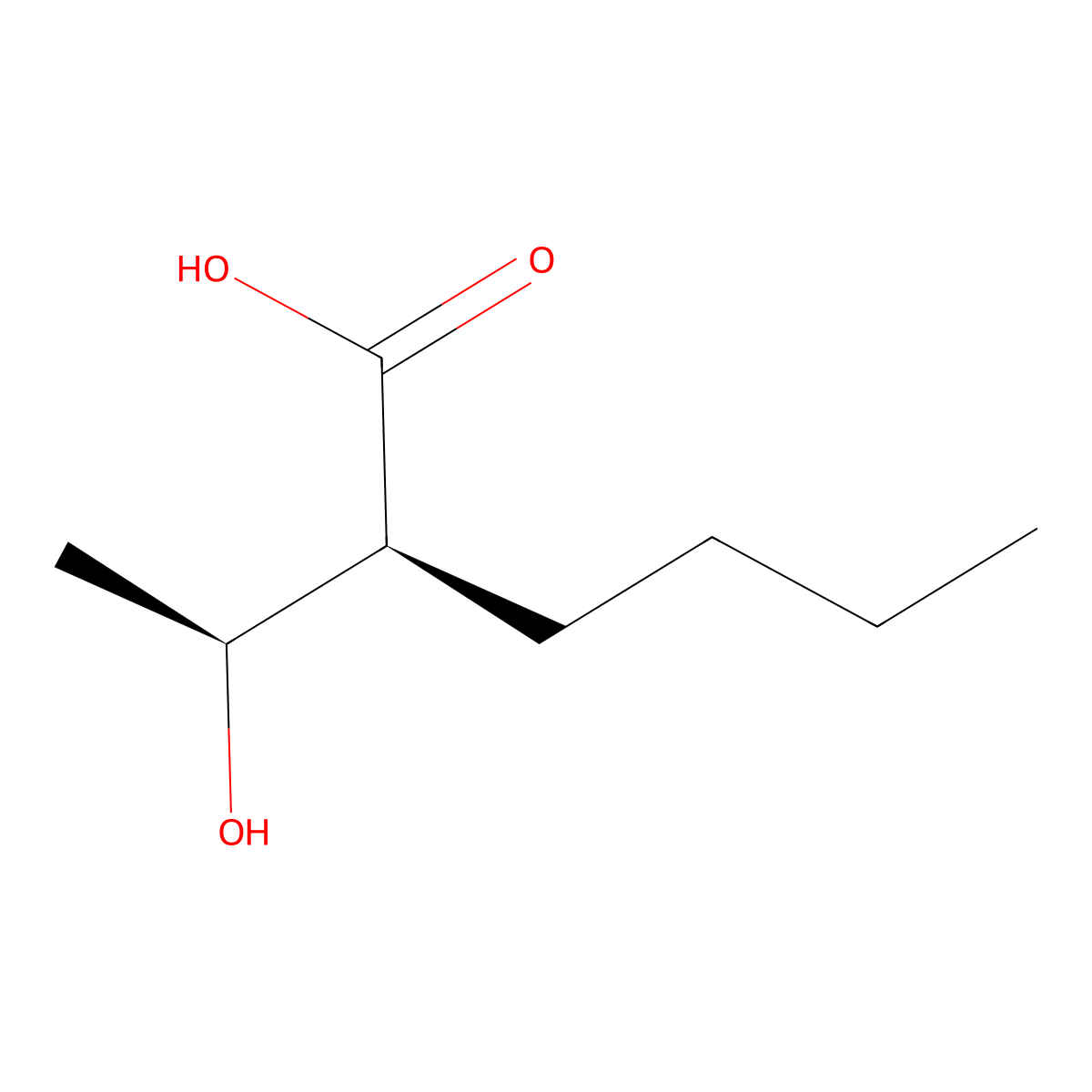 (2S)-2-[(1S)-1-hydroxyethyl]hexanoic acid molecular structure, CAS 2994335-93-0