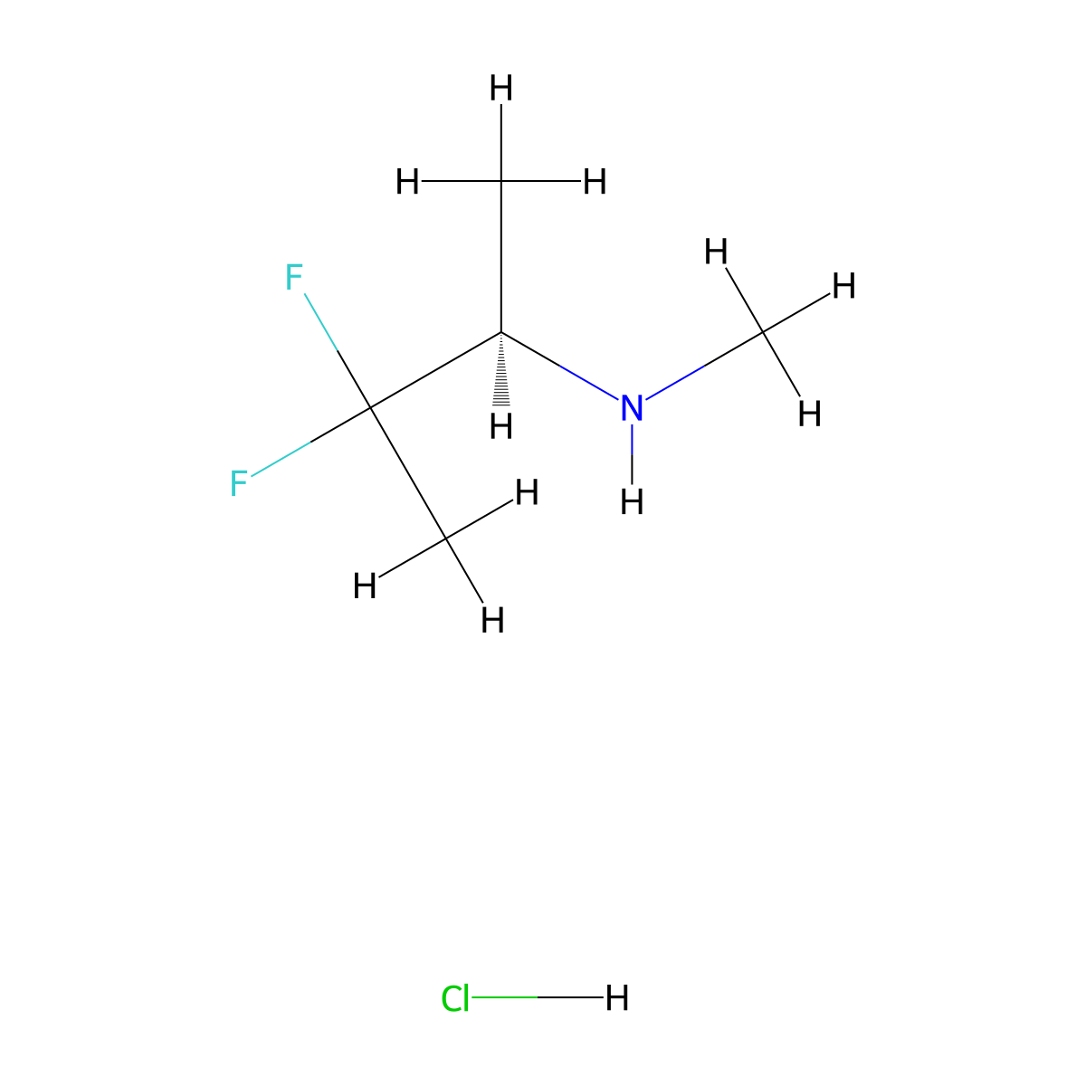 [(2R)-3,3-difluorobutan-2-yl](methyl)amine hydrochloride molecular structure, CAS 2994335-99-6