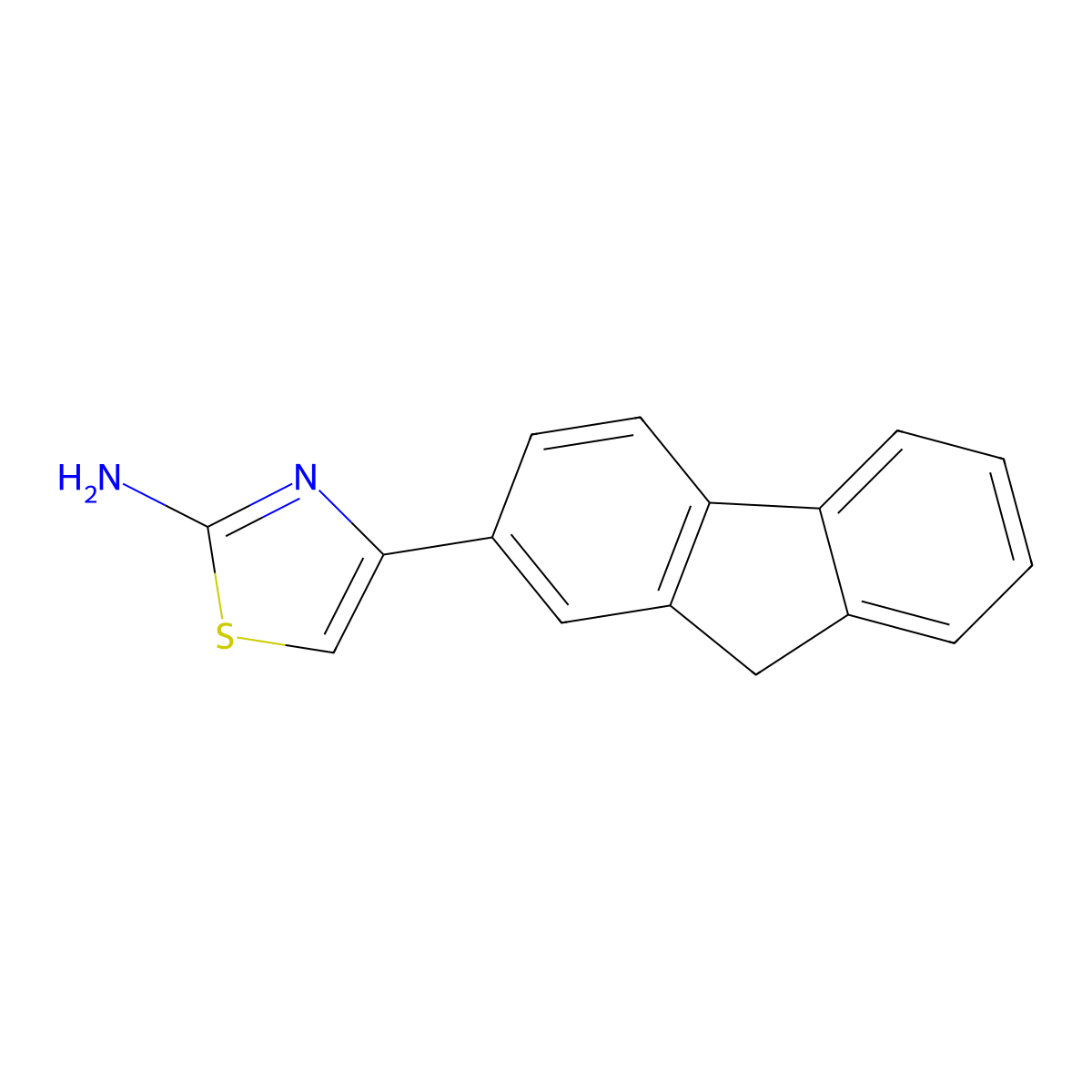 4-(9H-fluoren-2-yl)-1,3-thiazol-2-amine molecular structure, CAS 299438-56-5