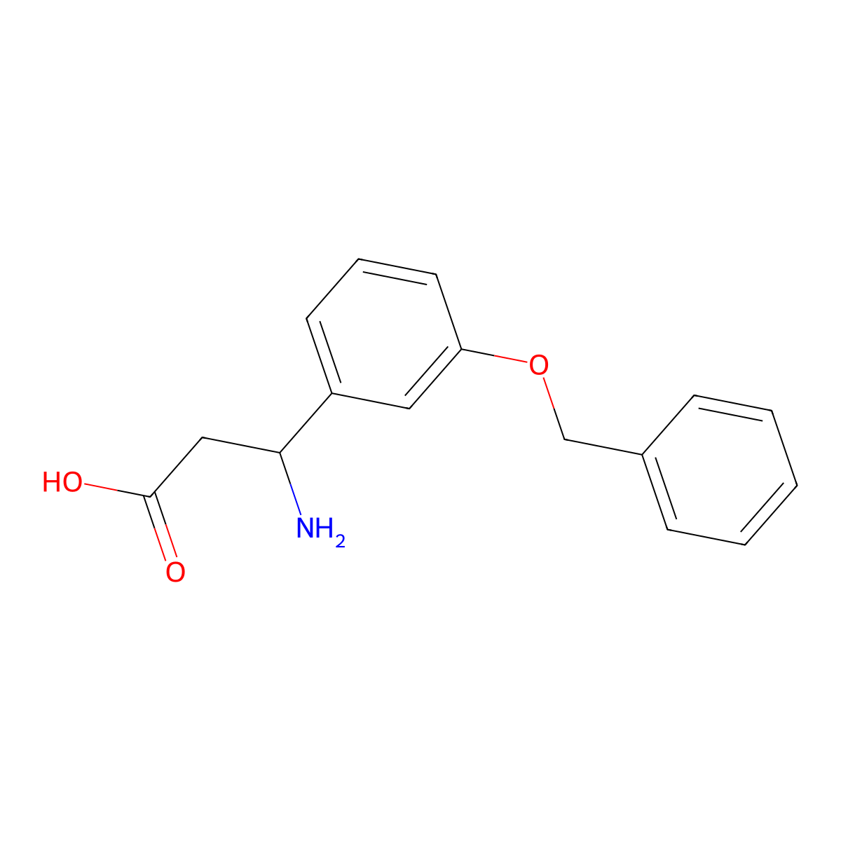 3-Amino-3-[3-(benzyloxy)phenyl]propanoic acid molecular structure, CAS 299439-16-0