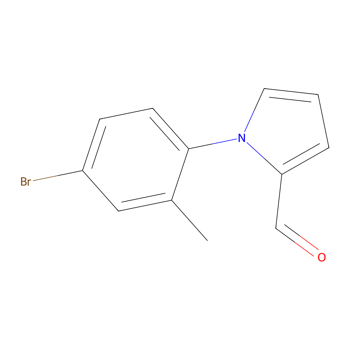 1-(4-bromo-2-methylphenyl)-1H-pyrrole-2-carbaldehyde molecular structure, CAS 299439-91-1