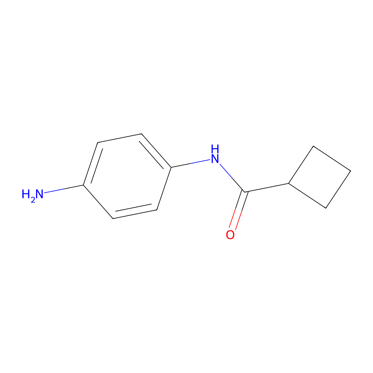 N-(4-aminophenyl)cyclobutanecarboxamide molecular structure, CAS 299440-37-2