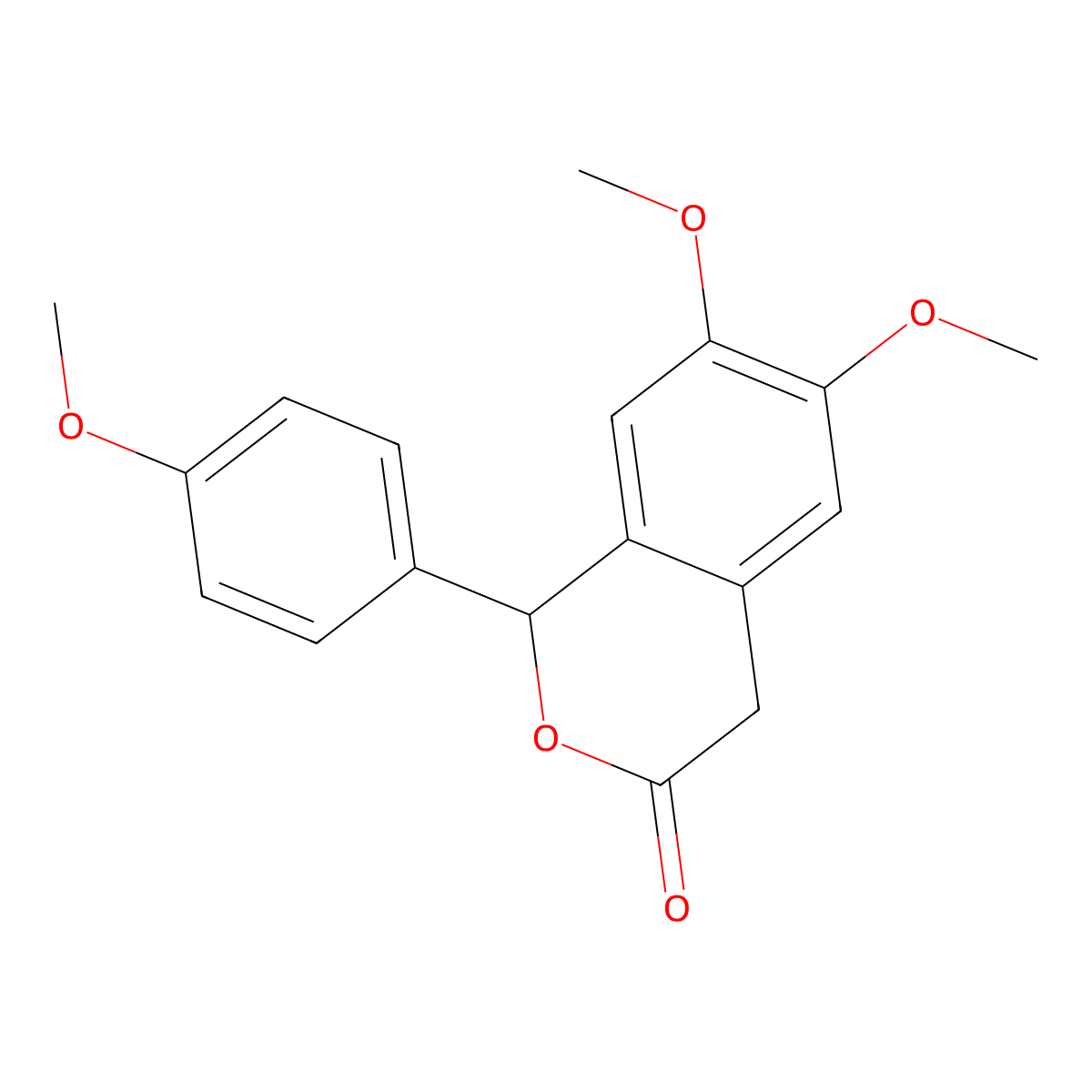 6,7-Dimethoxy-1-(4-methoxyphenyl)isochroman-3-one molecular structure, CAS 299441-36-4
