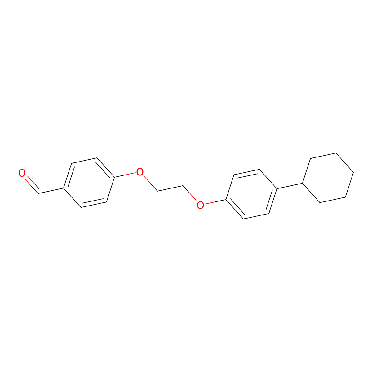 4-[2-(4-Cyclohexylphenoxy)ethoxy]benzaldehyde molecular structure, CAS 299441-39-7
