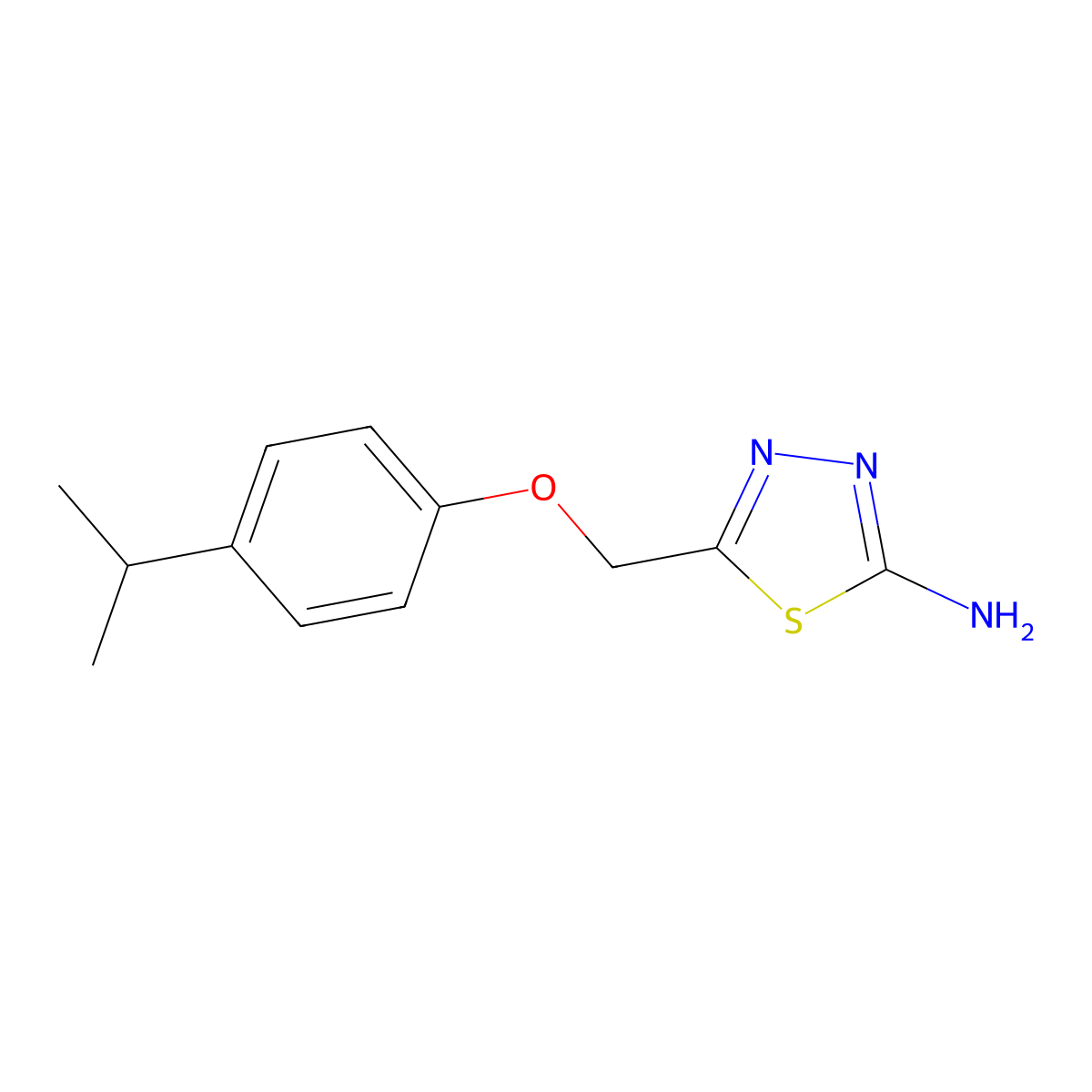 5-((4-Isopropylphenoxy)methyl)-1,3,4-thiadiazol-2-amine molecular structure, CAS 299441-42-2