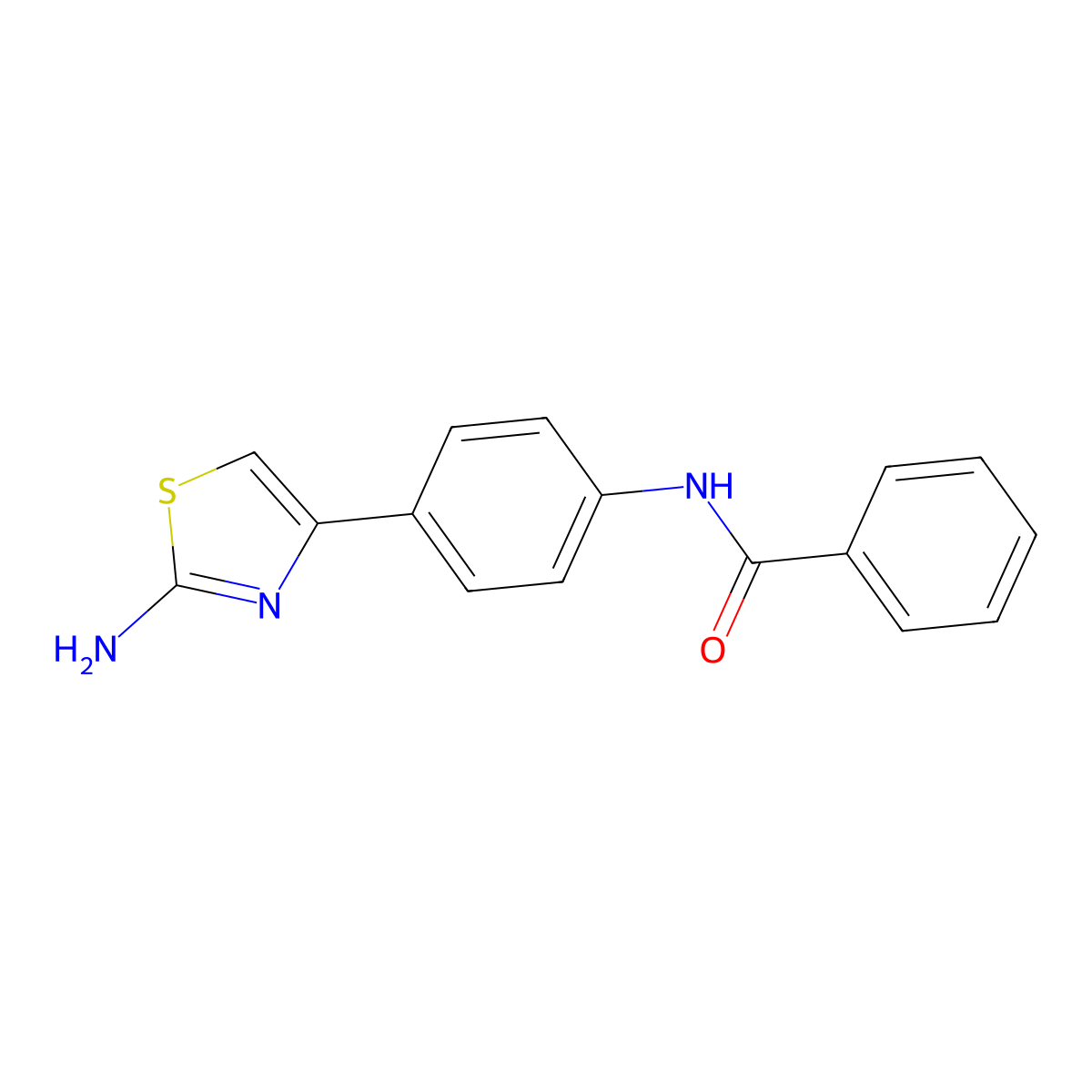 N-[4-(2-amino-1,3-thiazol-4-yl)phenyl]benzamide molecular structure, CAS 299441-52-4