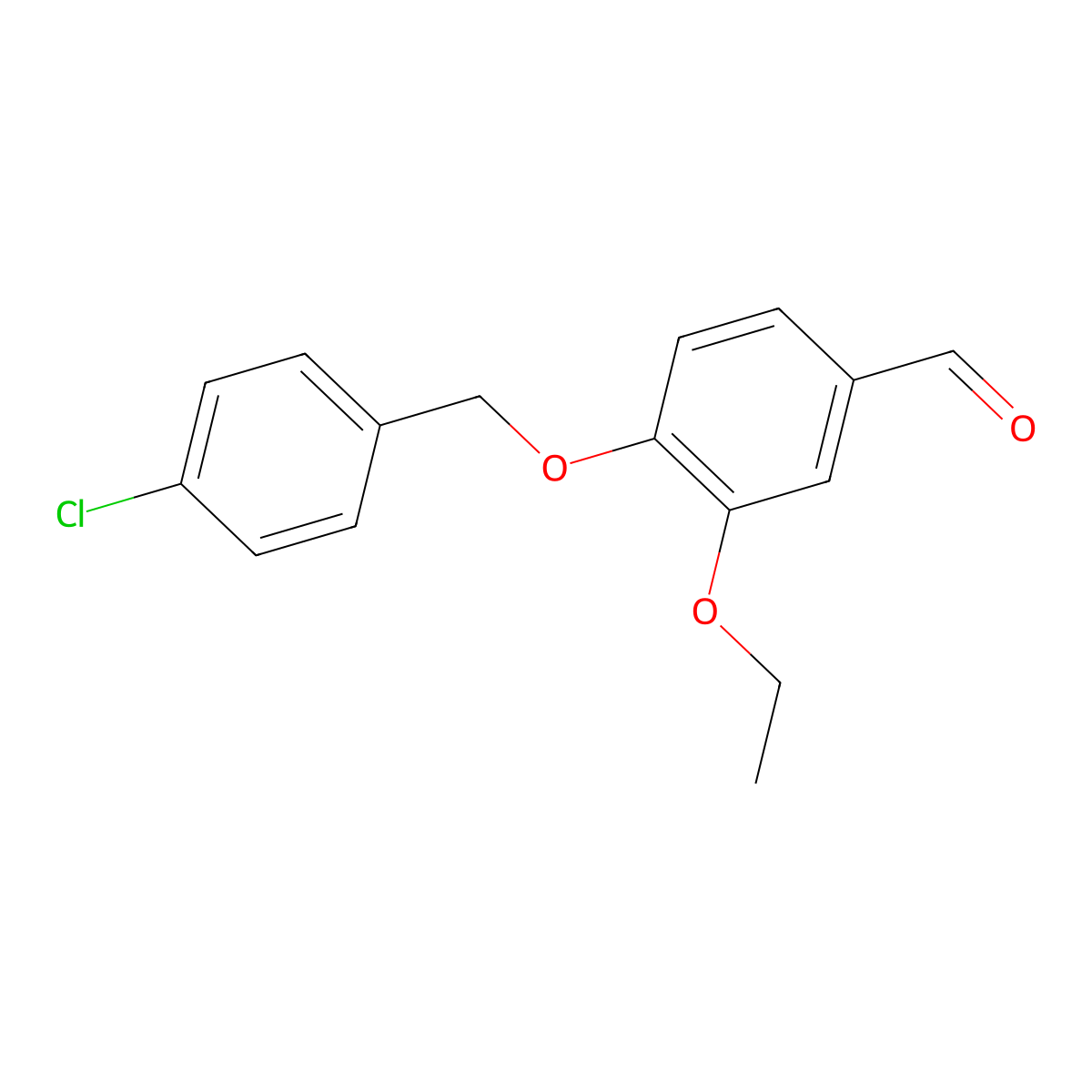 4-[(4-Chlorobenzyl)oxy]-3-ethoxybenzaldehyde molecular structure, CAS 299441-96-6