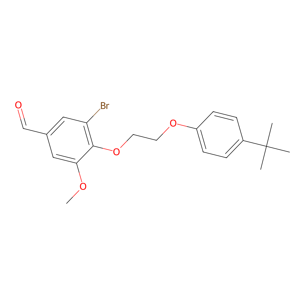 3-Bromo-4-[2-(4-tert-butylphenoxy)ethoxy]-5-methoxybenzaldehyde molecular structure, CAS 299442-26-5