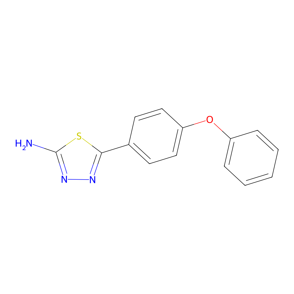 1,3,4-Thiadiazol-2-amine, 5-(4-phenoxyphenyl)- molecular structure, CAS 299442-68-5