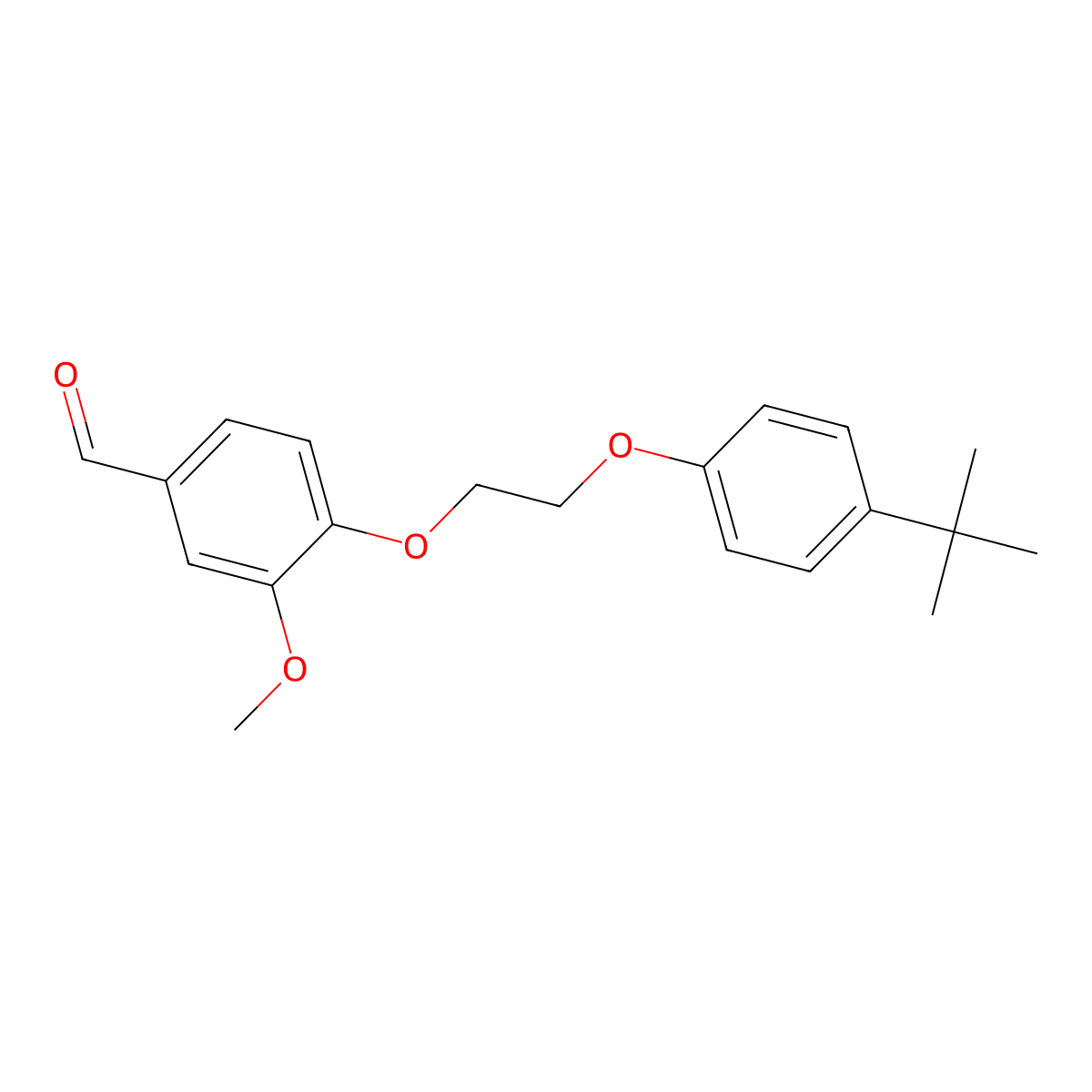 4-[2-(4-Tert-butylphenoxy)ethoxy]-3-methoxybenzaldehyde molecular structure, CAS 299443-50-8