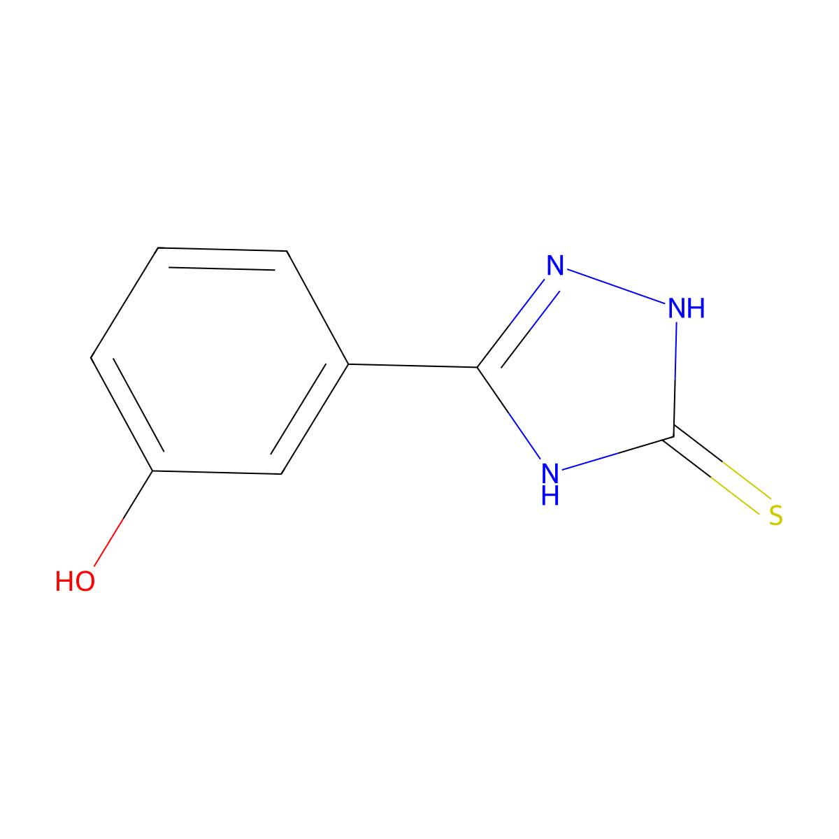 3-(5-sulfanyl-4H-1,2,4-triazol-3-yl)phenol molecular structure, CAS 299465-13-7