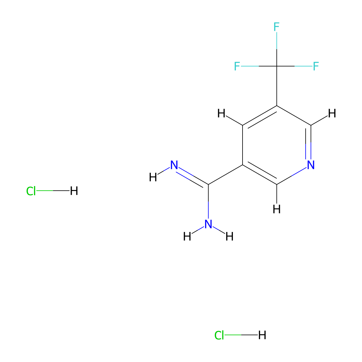 5-(Trifluoromethyl)pyridine-3-carboximidamide dihydrochloride molecular structure, CAS 2994680-79-2