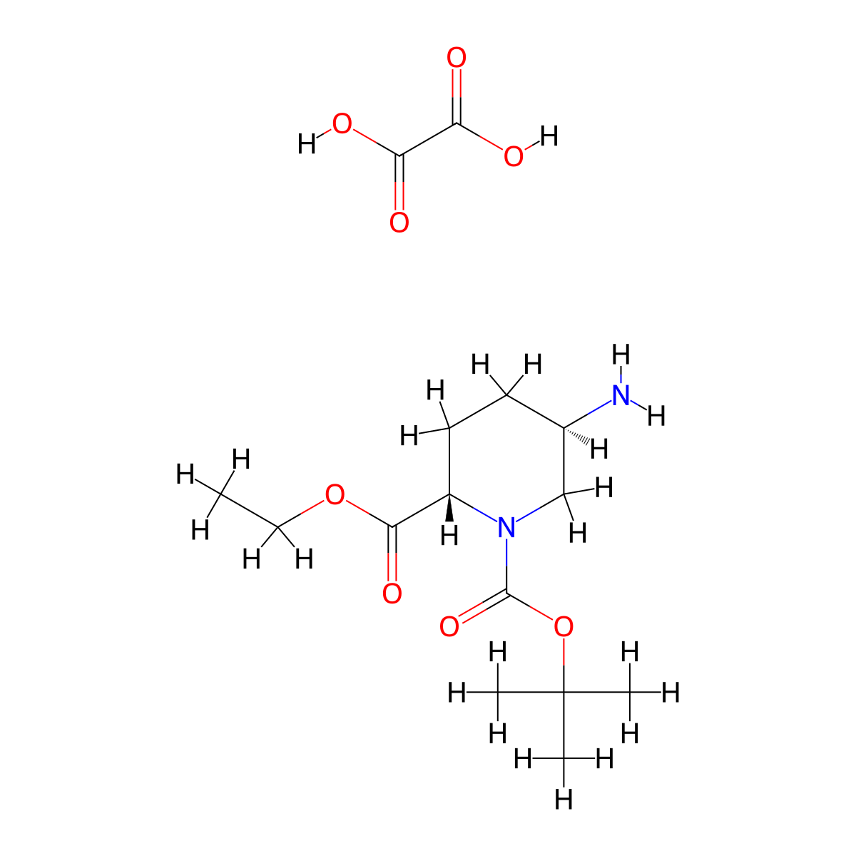Ethyl (2S,5R)-5-Amino-1-Boc-piperidine-2-carboxylate Oxalate molecular structure, CAS 2994681-86-4