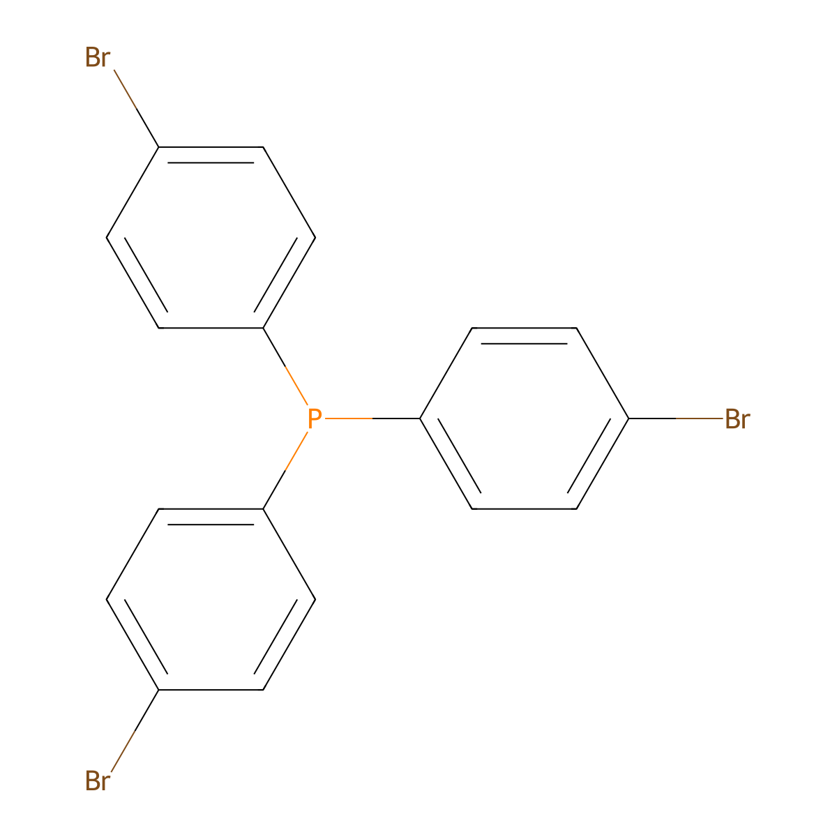 Tris(4-bromophenyl)phosphane molecular structure, CAS 29949-81-3