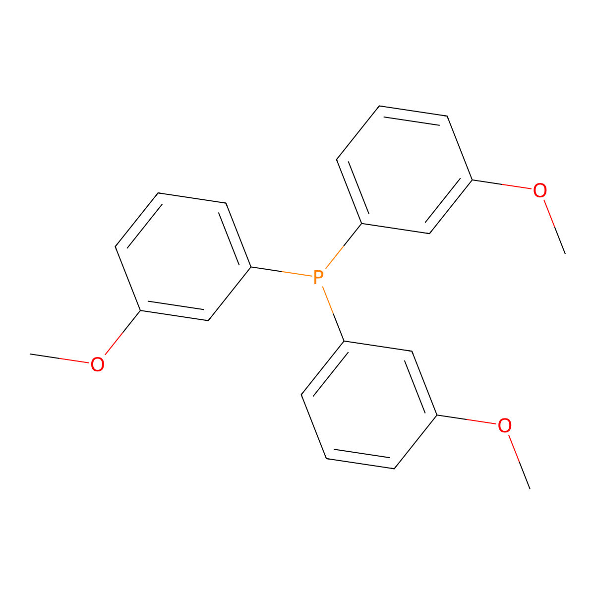 Tris(3-methoxyphenyl)phosphine molecular structure, CAS 29949-84-6