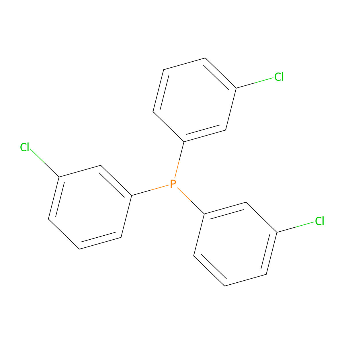 Tris(3-chlorophenyl)phosphine molecular structure, CAS 29949-85-7