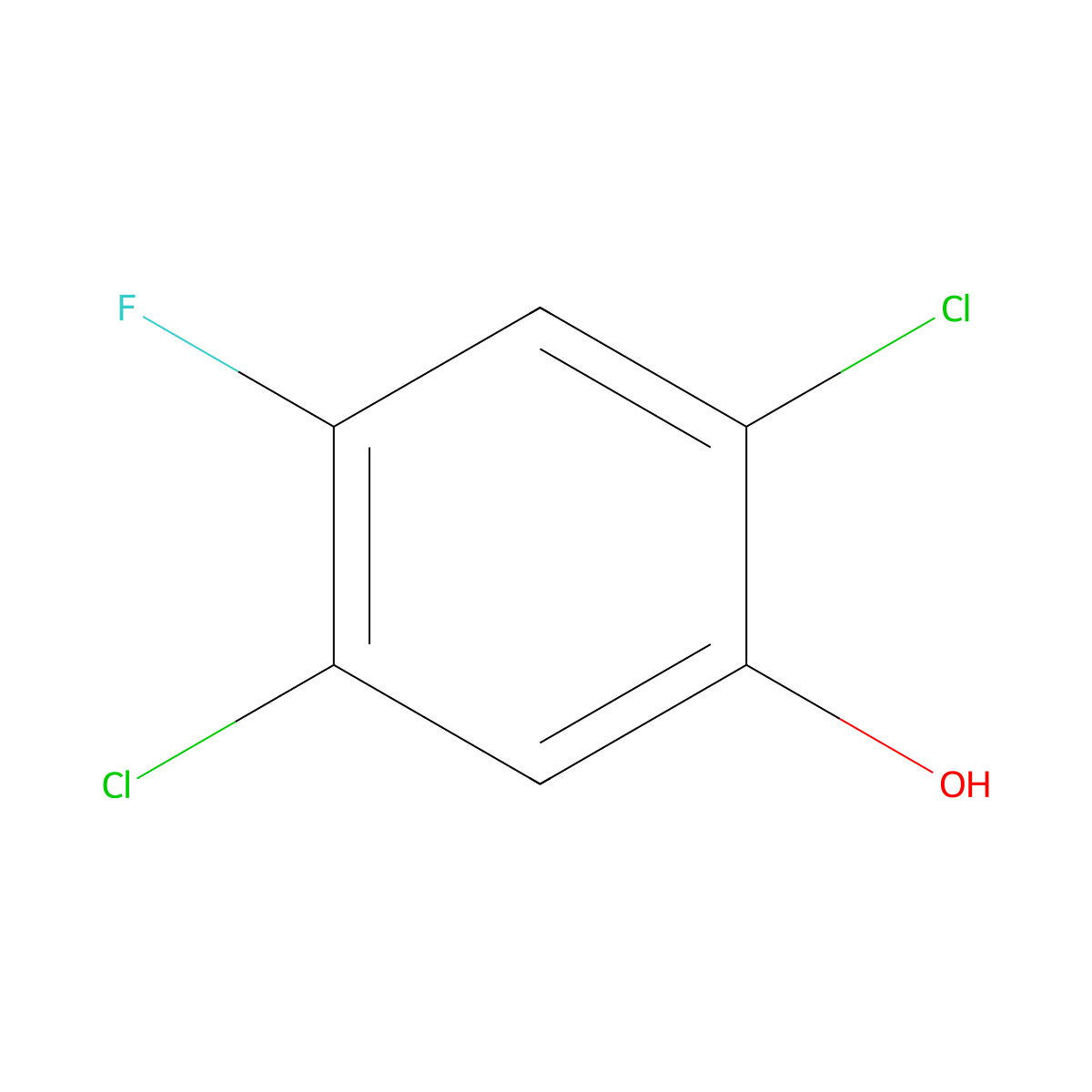 2,5-Dichloro-4-fluorophenol molecular structure, CAS 2995-06-4