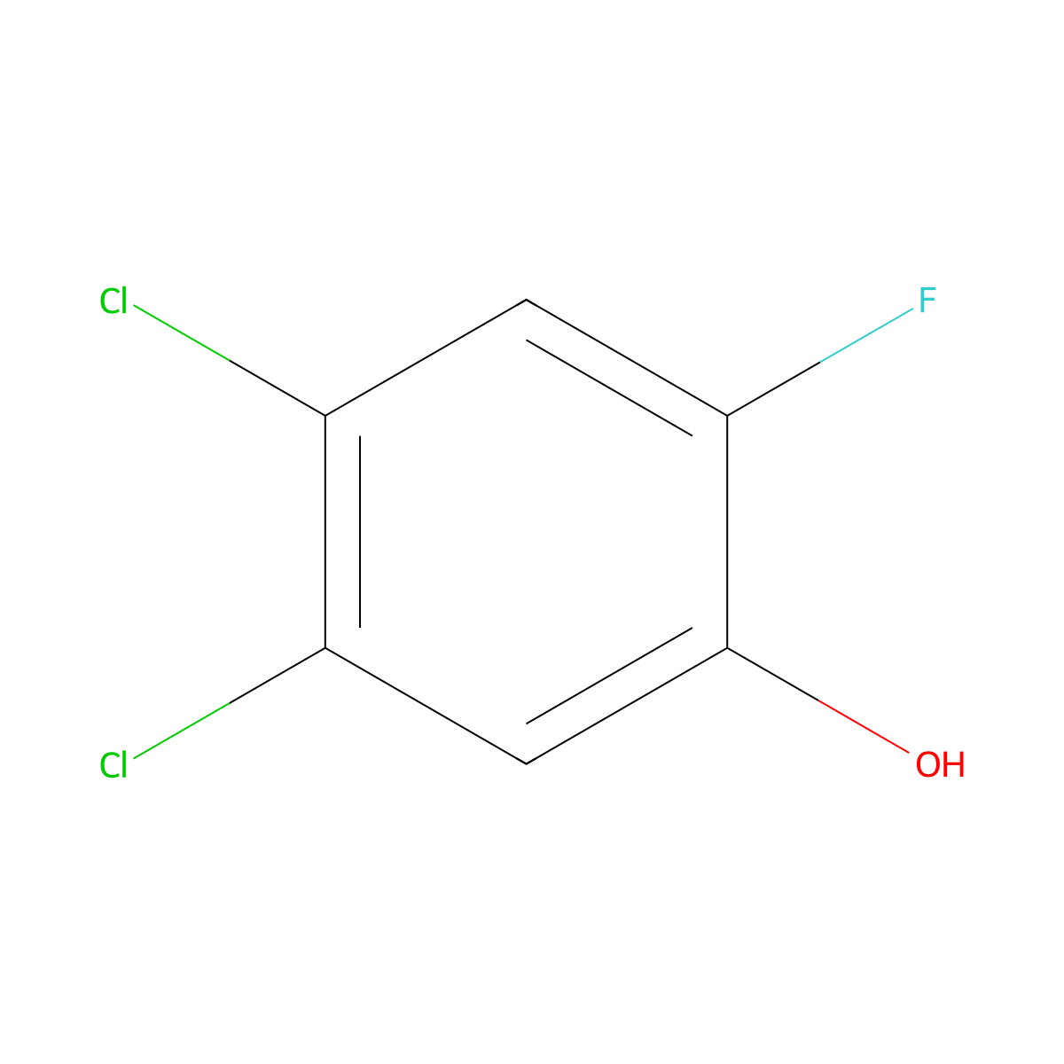 4,5-Dichloro-2-fluorophenol molecular structure, CAS 2995-08-6
