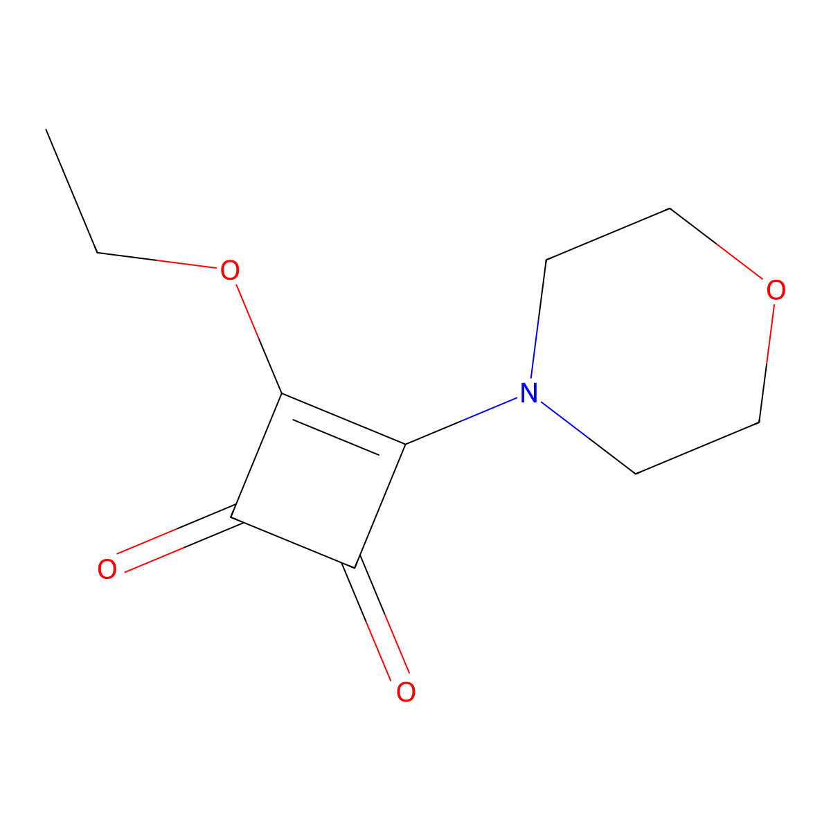 3-Ethoxy-4-morpholinocyclobut-3-ene-1,2-dione molecular structure, CAS 29950-11-6