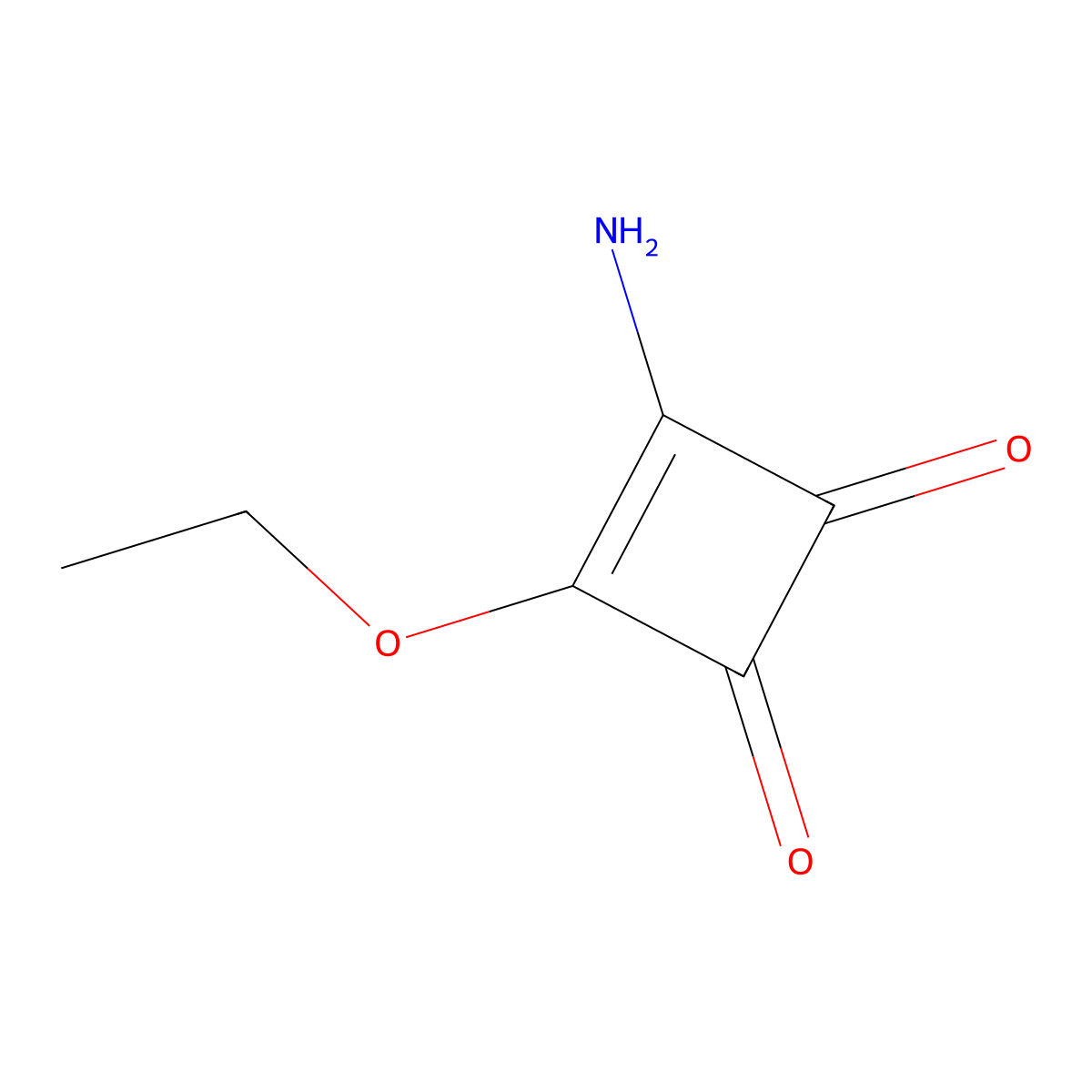 3-Amino-4-ethoxycyclobut-3-ene-1,2-dione molecular structure, CAS 29950-12-7