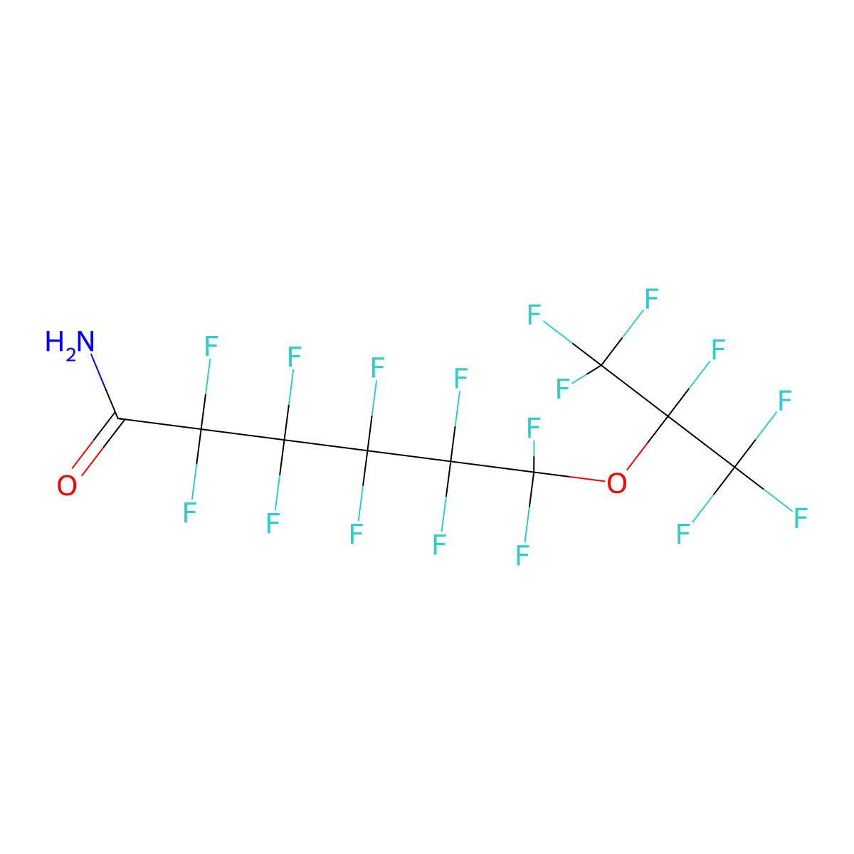 Perfluoro-6-isopropoxyhexanamide molecular structure, CAS 29952-92-9