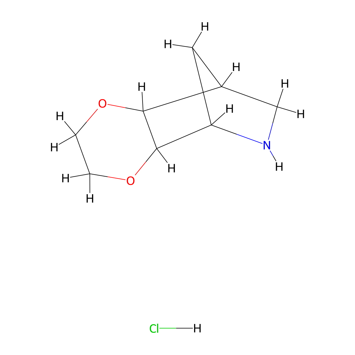 3,6-Dioxa-9-azatricyclo[6.2.1.0,2,7]undecane hydrochloride molecular structure, CAS 2995272-24-5