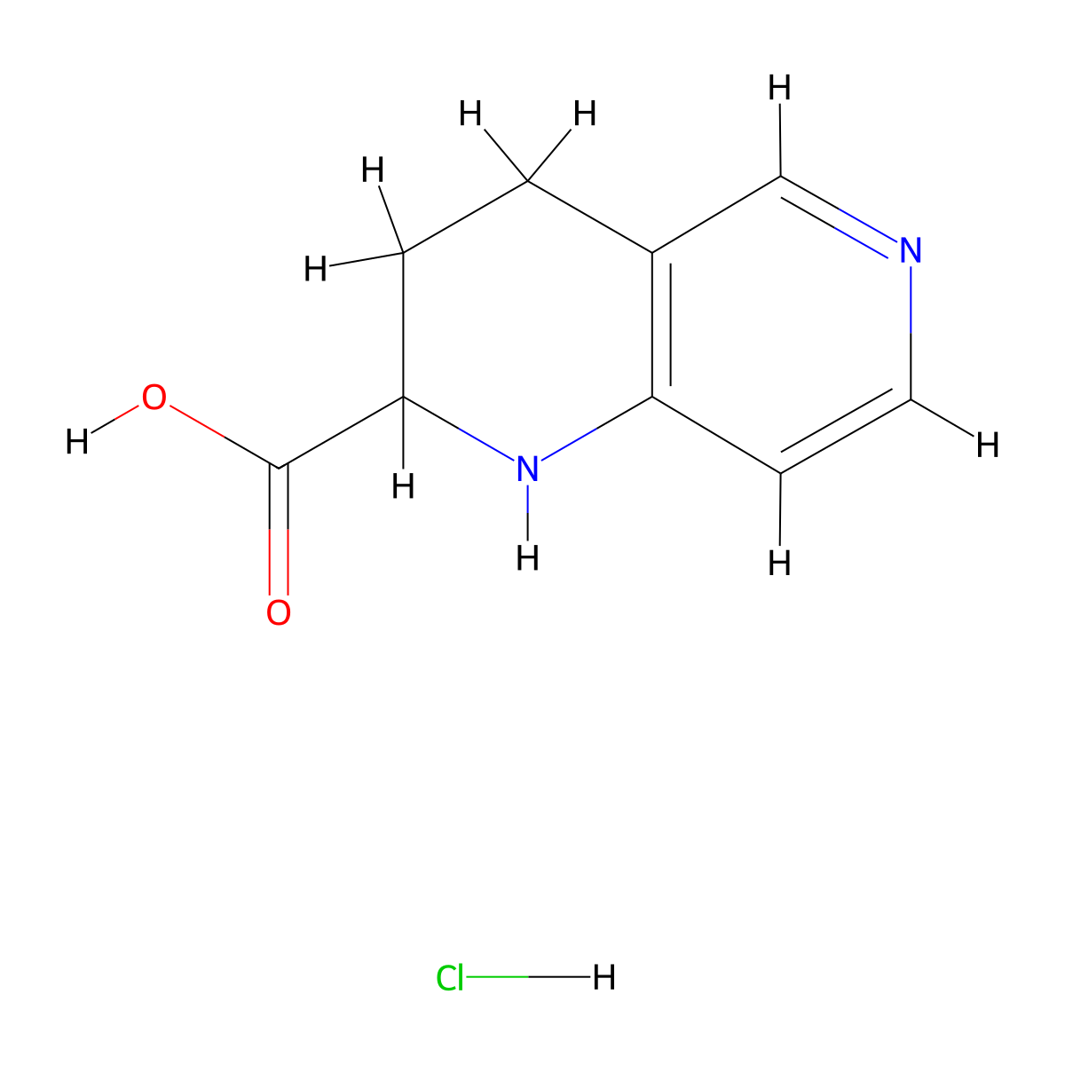 1,2,3,4-Tetrahydro-1,6-naphthyridine-2-carboxylic acid hydrochloride molecular structure, CAS 2995272-35-8