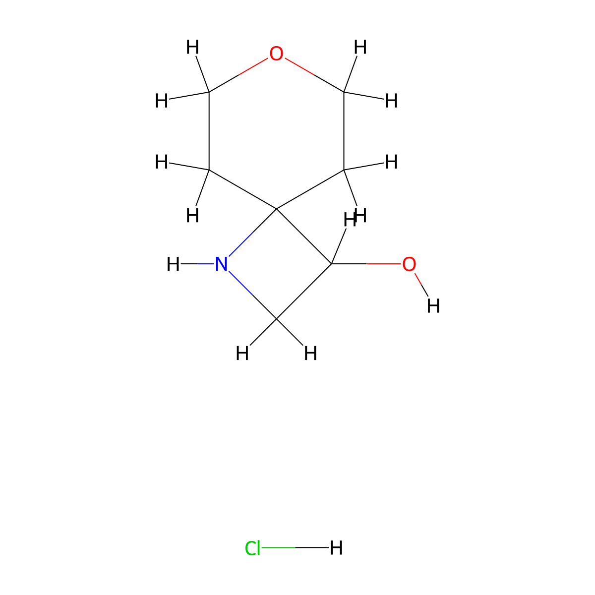 7-Oxa-1-azaspiro[3.5]nonan-3-ol hydrochloride molecular structure, CAS 2995272-39-2