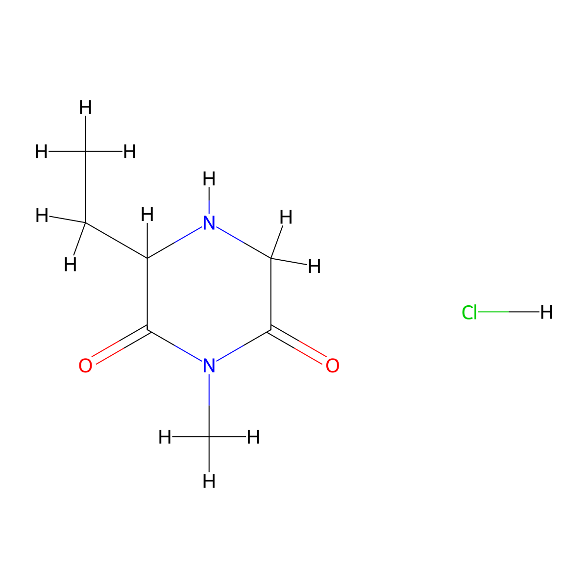 3-Ethyl-1-methylpiperazine-2,6-dione;hydrochloride molecular structure, CAS 2995272-51-8