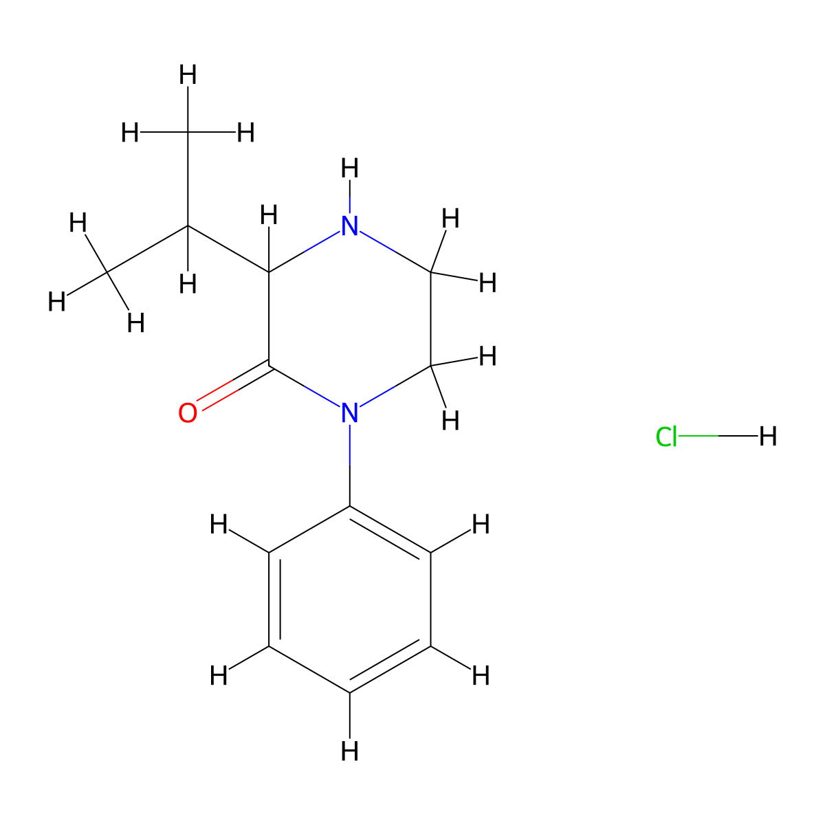 1-Phenyl-3-(propan-2-yl)piperazin-2-one hydrochloride molecular structure, CAS 2995272-57-4