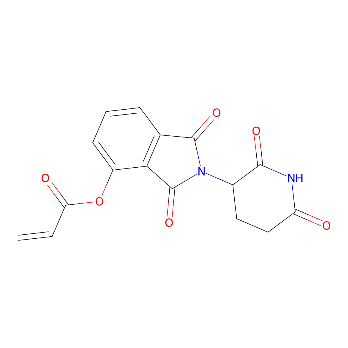 2-(2,6-Dioxopiperidin-3-yl)-1,3-dioxoisoindolin-4-yl acrylate molecular structure, CAS 2995272-58-5
