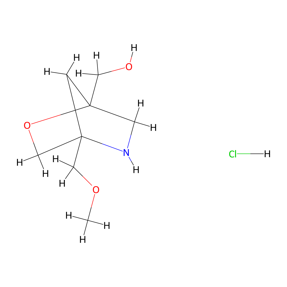 [4-(Methoxymethyl)-2-oxa-5-azabicyclo[2.2.1]heptan-1-yl]methanol hydrochloride molecular structure, CAS 2995272-79-0