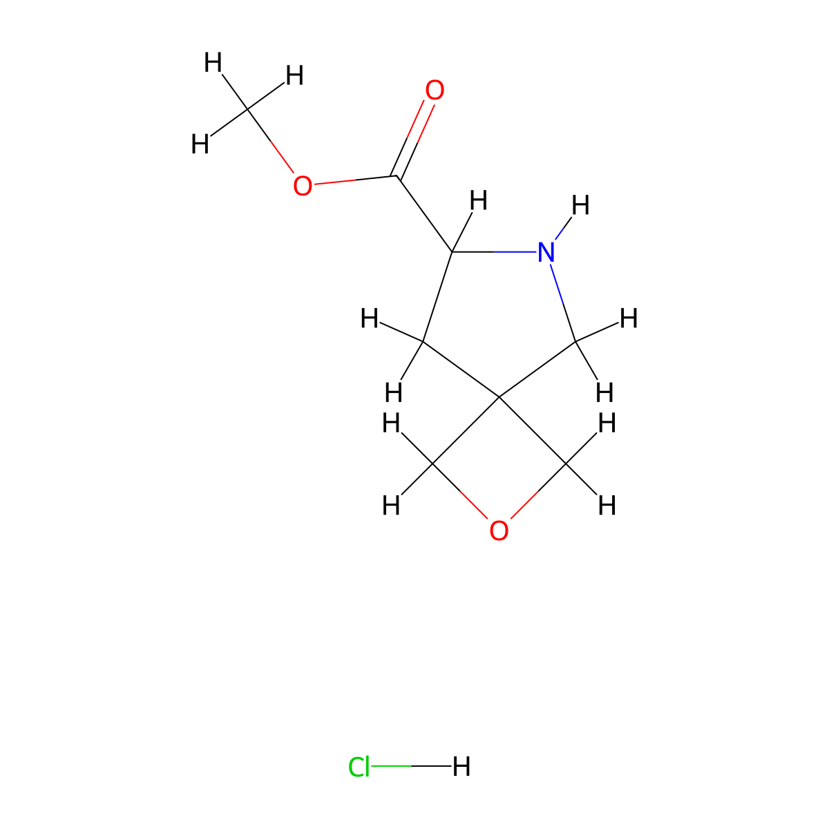 Methyl 2-oxa-7-azaspiro[3.4]octane-6-carboxylate;hydrochloride molecular structure, CAS 2995272-86-9