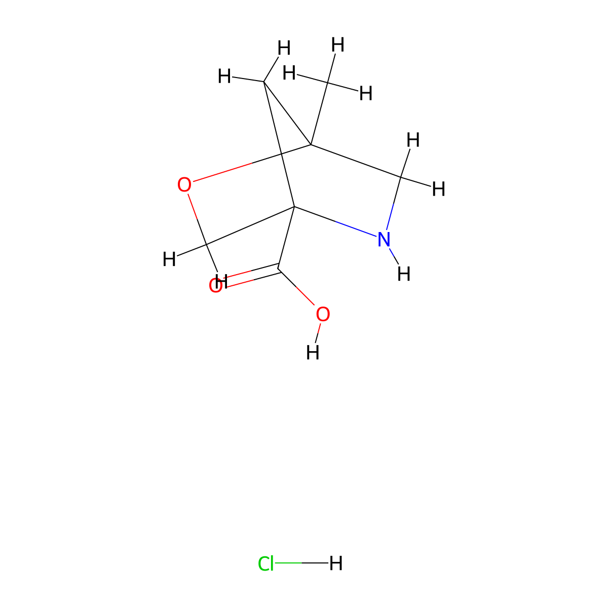 1-Methyl-2-oxa-5-azabicyclo[2.2.1]heptane-4-carboxylic acid hydrochloride molecular structure, CAS 2995273-01-1