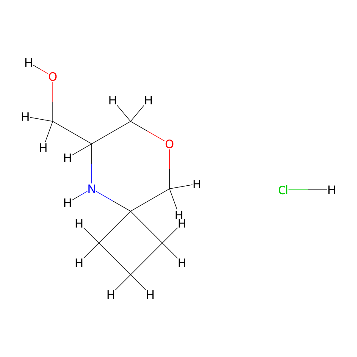 {8-Oxa-5-azaspiro[3.5]nonan-6-yl}methanol hydrochloride molecular structure, CAS 2995273-33-9