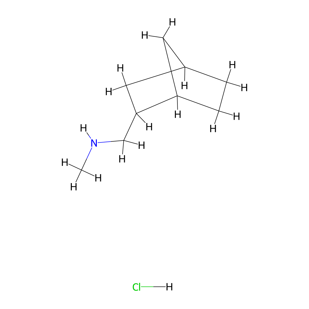 ({Bicyclo[2.2.1]heptan-2-yl}methyl)(methyl)amine hydrochloride molecular structure, CAS 2995273-37-3