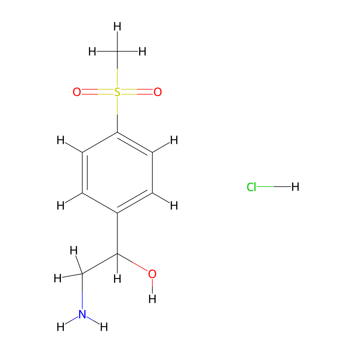 2-Amino-1-(4-methanesulfonylphenyl)ethan-1-ol hydrochloride molecular structure, CAS 2995273-46-4