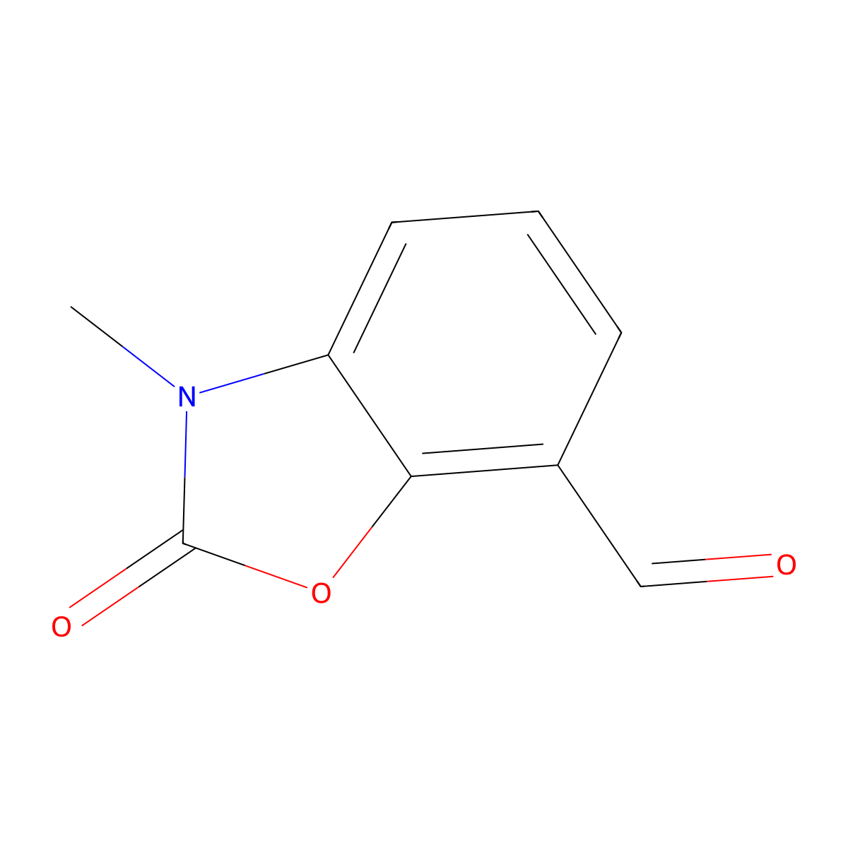 3-Methyl-2-oxo-2,3-dihydro-1,3-benzoxazole-7-carbaldehyde molecular structure, CAS 2995273-67-9