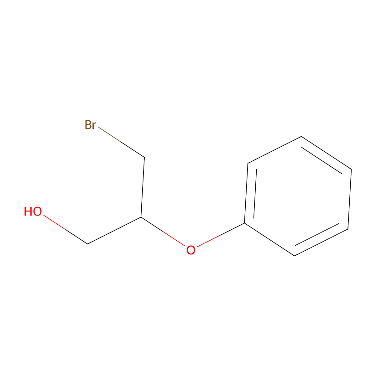 3-Bromo-2-phenoxypropan-1-ol molecular structure, CAS 2995273-69-1