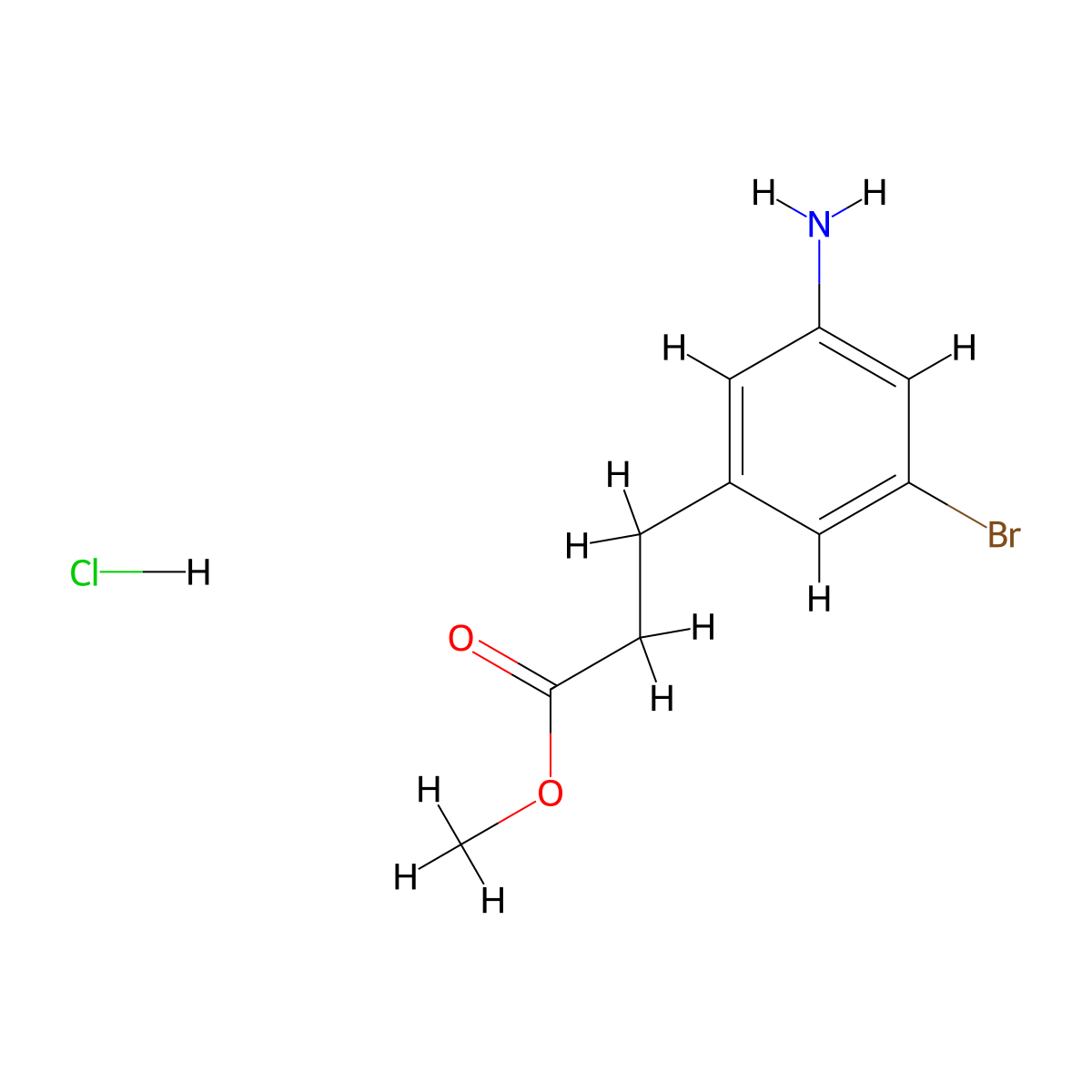 Methyl 3-(3-amino-5-bromophenyl)propanoate hydrochloride molecular structure, CAS 2995273-73-7