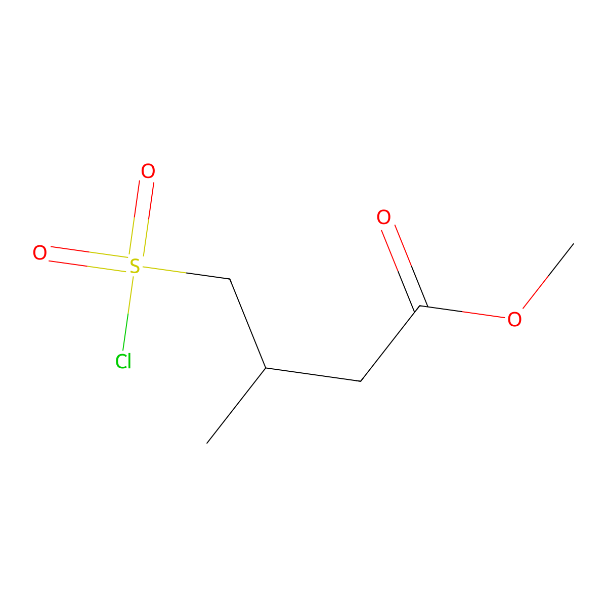 Methyl 4-chlorosulfonyl-3-methylbutanoate molecular structure, CAS 2995273-76-0