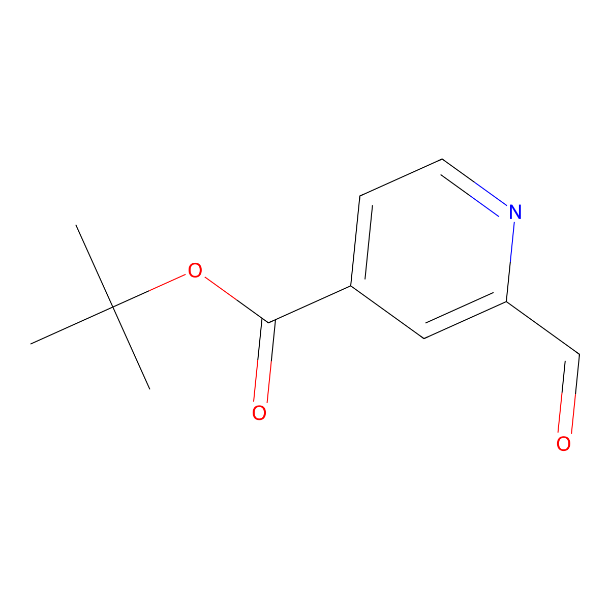Tert-butyl 2-formylpyridine-4-carboxylate molecular structure, CAS 2995274-20-7