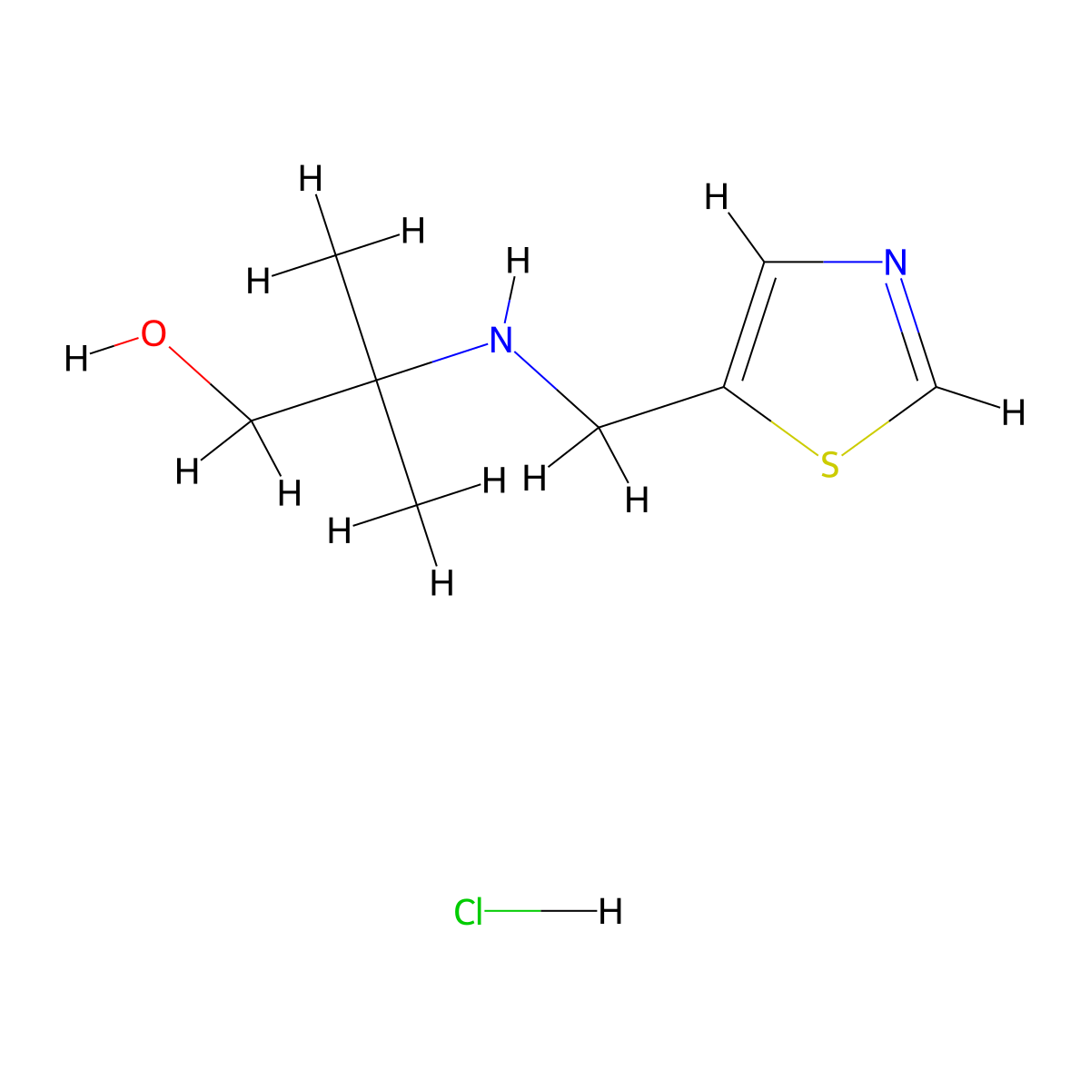 2-Methyl-2-{[(1,3-thiazol-5-yl)methyl]amino}propan-1-ol hydrochloride molecular structure, CAS 2995274-24-1