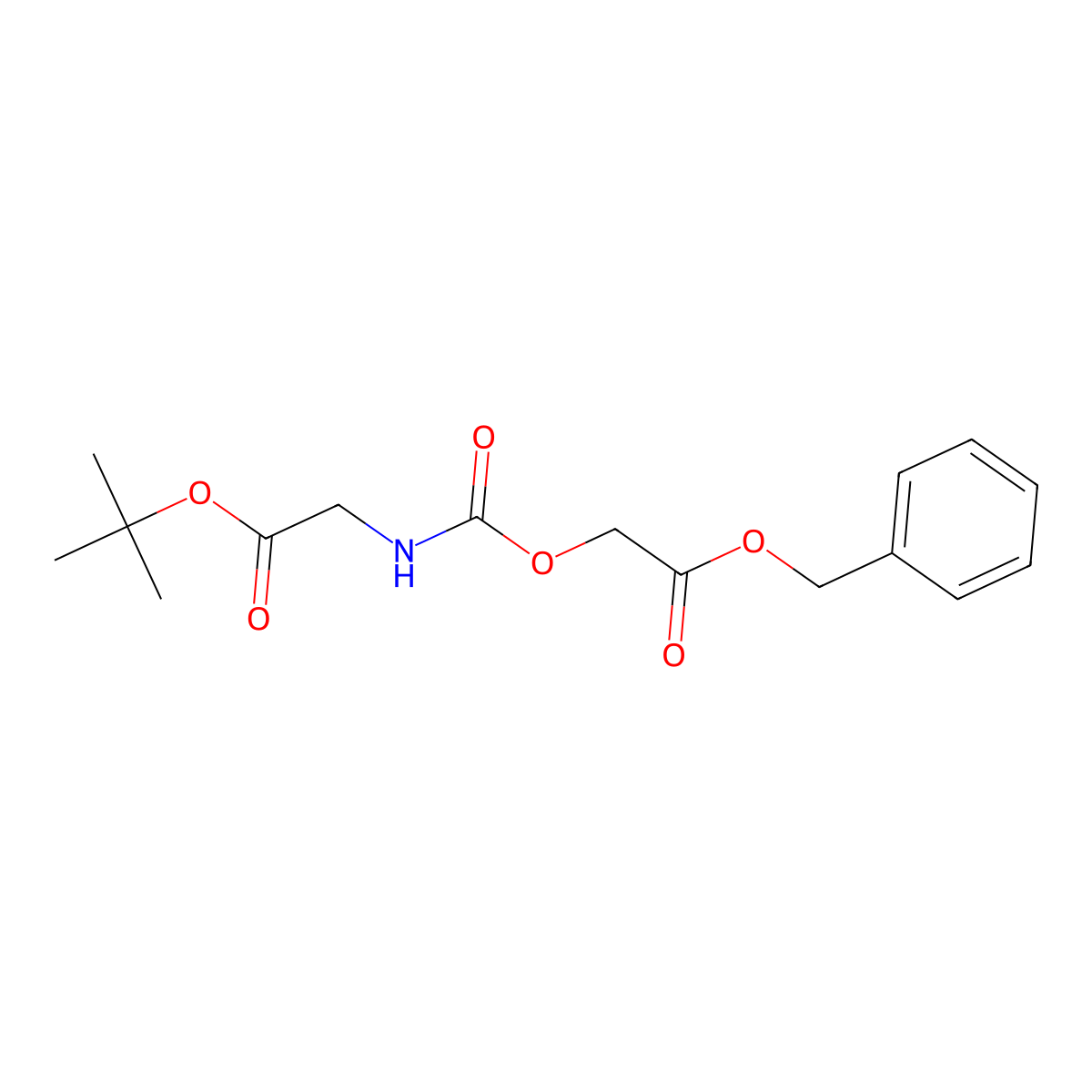 Benzyl 2-(((2-(tert-butoxy)-2-oxoethyl)carbamoyl)oxy)acetate molecular structure, CAS 2995274-51-4